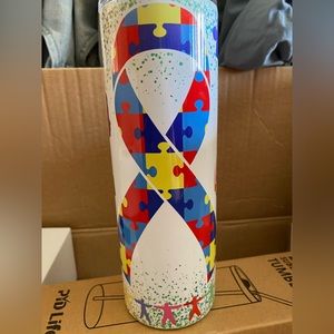 New 20oz Sublimation Tumbler- Comes W/Reusable straw and lid